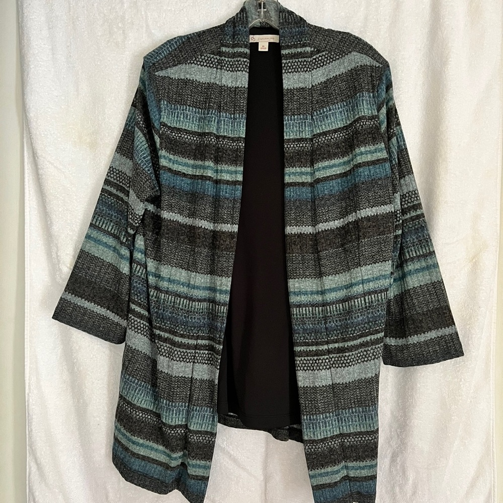 Blue Striped Cardigan